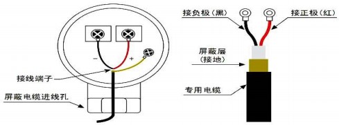 智能超聲波流量計(jì)探頭接線圖